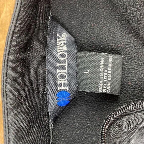 Holloway black & red 1/4 zip pullover athletic LS top, L - Picture 4 of 10